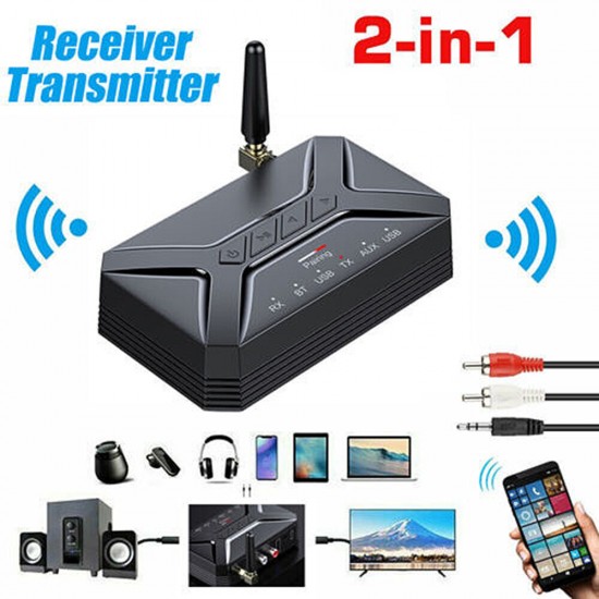 bluetooth V5.0 Transmitter Type-C USB Adapter Cable Receiver Low Latency Low Latency Audio Adapter for PC PS Switch Headset Speaker