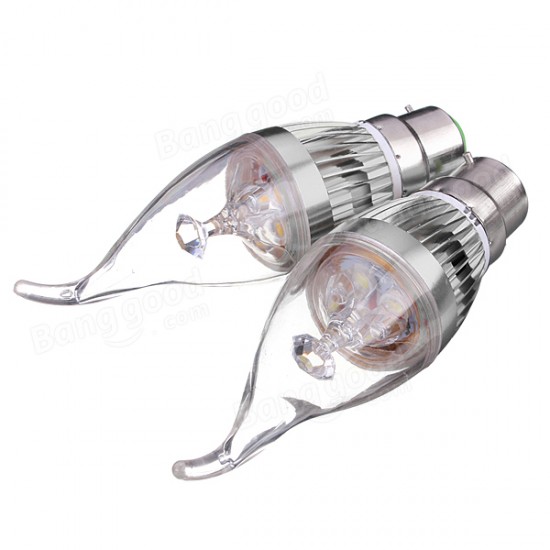 B22 4.5W 500-550lm White/Warm White LED Candle Light Bulb 85-265V