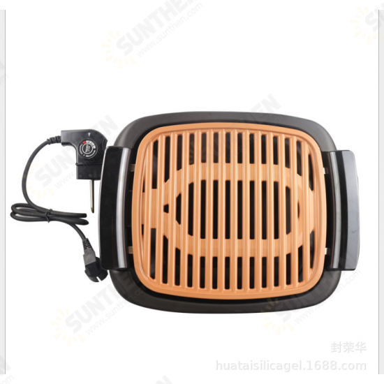 Smokeless Electric Roast BBQ Grill Indoor Grill Nonstick Pan & Portable Outdoor Barbecue Grill