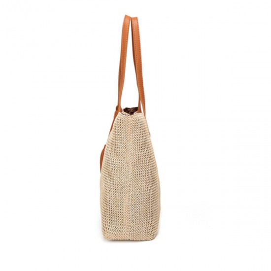 11L Women Straw Tassel Handbag Beach Shoulder Bag Shopping Tote Bag Outdoor Travel