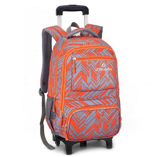 25L Teenager 6 Wheels Detachable Travel Trolley Luggage Backpack Student School Bag