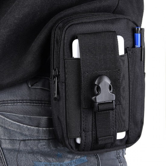 5.5 Inch Outdoor EDC Tactical Molle Waist Bags Pack Men Cell Phone Case Wallet Pouch Holder For iphone 8 Sports Camping Hiking