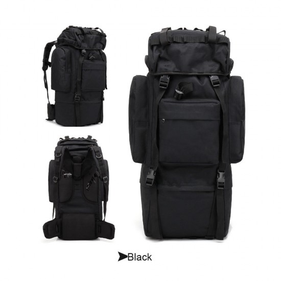 65L Outdoor Tactical Molle Backpack Rucksack Waterproof 900D Nylon Shoulder Bag Camping Hiking Trekking