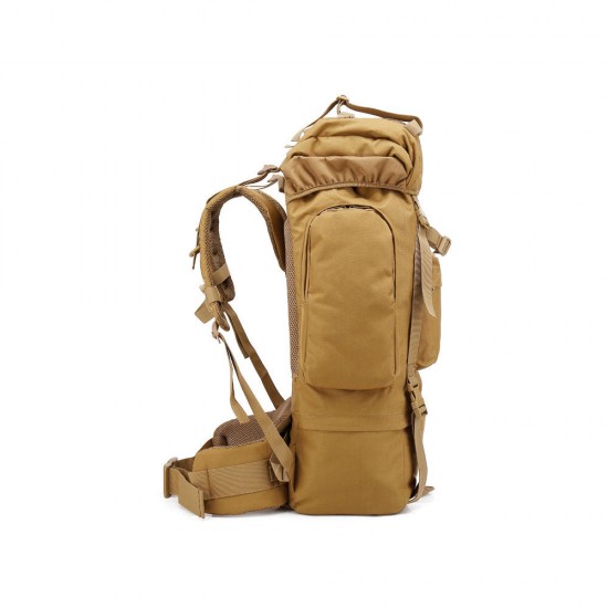 65L Outdoor Tactical Molle Backpack Rucksack Waterproof 900D Nylon Shoulder Bag Camping Hiking Trekking