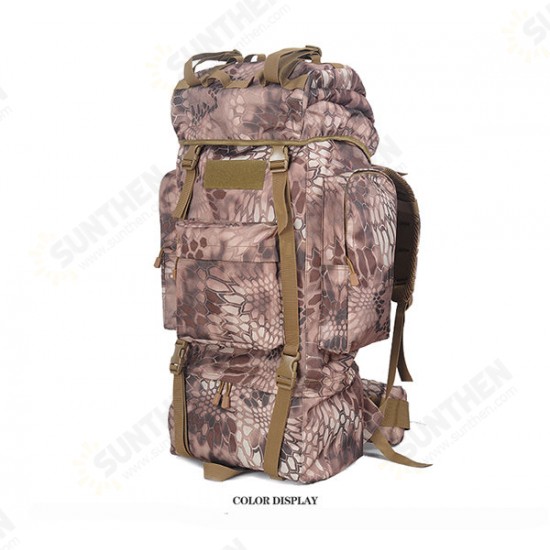 65L Tactical Trekking Backpack Rucksack Camo Shoulder Bag For Camping Hiking