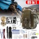 89 Pcs/Set SOS First Aid Kit Desert Camouflage Tactical Bag+Flashlight+3.5M Umbrella Rope+Tweezers+4-pin+Cotton Swab (50PCS)+PVC Gloves (Pair)+D Buckle+1 Fish Bag Camping