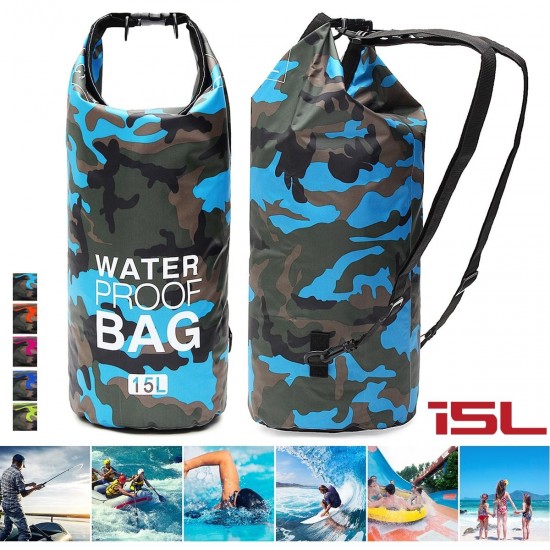 15L Sports Waterproof Rainproof Bag Sack Canoe Pouch Floating Boating Kayaking Camping Water Resistant Boating Bag