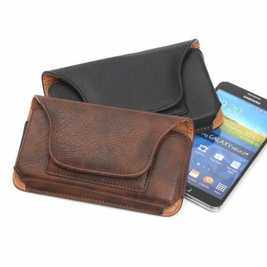 Leather Waist Bag Card Mobile Phone Storage Cover Bag Waterproof Tactical Bag For XS XR XSMAX 5.1inch/5.5inch/6.3inch Phone