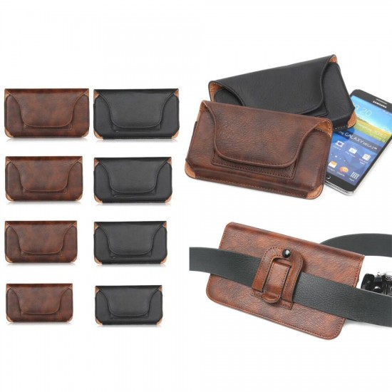 Leather Waist Bag Card Mobile Phone Storage Cover Bag Waterproof Tactical Bag For XS XR XSMAX 5.1inch/5.5inch/6.3inch Phone