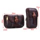 Leather Waist Bag Wallet Coin Storage Bag Double Layer Pack Phone Bag