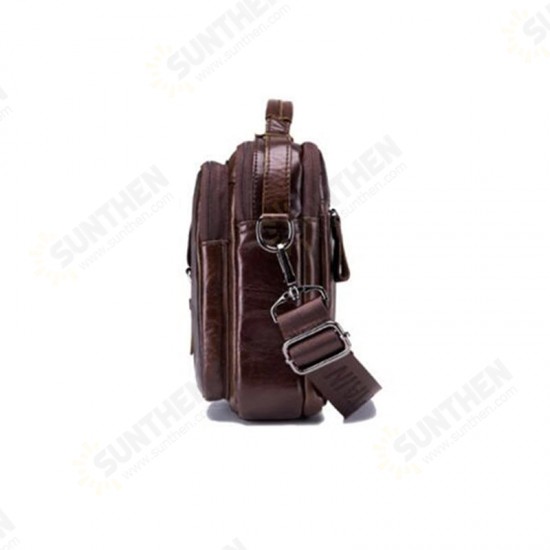 Men Genuine Leather Briefcase Shoulder Bag Business Travel Messenger Crossbody Laptop Handbag