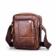 Men Leather Bag Messenger Cross Body Portable Travel Shoulder Briefcase Satchel Retro Outdoor Chest Backpack Bag Day Packs