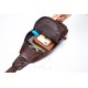 Men Leather Shoulder Bag Leisure Chest Bag Multifunctional Travel Bag Outdoor Sports Climbing Hiking