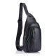 Men Leather Shoulder Bag Leisure Chest Bag Multifunctional Travel Bag Outdoor Sports Climbing Hiking