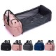 Mummy Diaper Bag Portable Multifunction Backpack Folding Baby Bed Bag with Mattress Outdoor Travel