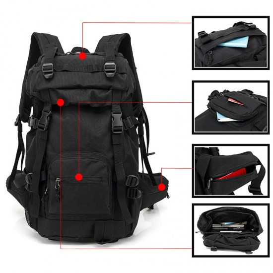 40L Climbing Backpack Waterproof Nylon Rucksack Camping Travel Hiking Shoulder Bag Max Load 40-60kg