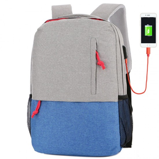 Outdoor Camping Nylon 25L USB Charging Backpack Waterproof Large Big Capacity Laptop Bag