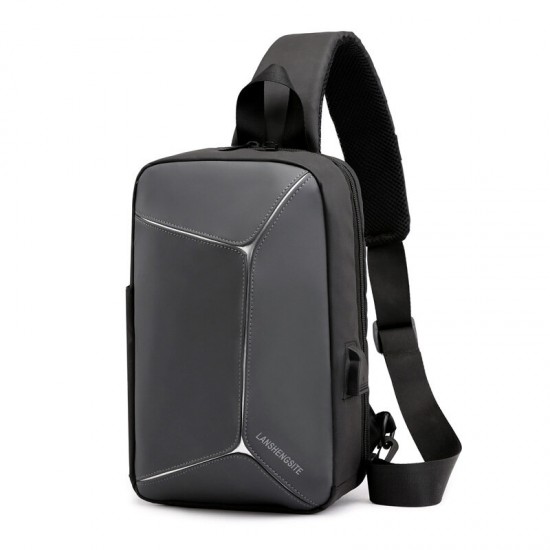 USB Reflective Chest Bag Tactical Bag