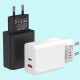 30W 2-Port USB PD Charger Adapter USB-C PD & USB-A QC3.0 Fast Charging For iPhone 13 Pro Max For Samsung Galaxy Note 20 For Xiaomi 12
