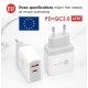 USB Charger QC3.0 PD18W Fast Charging For iPhone XS 11Pro Huawei P30 P40 Pro Mi10 S20+ Note 20