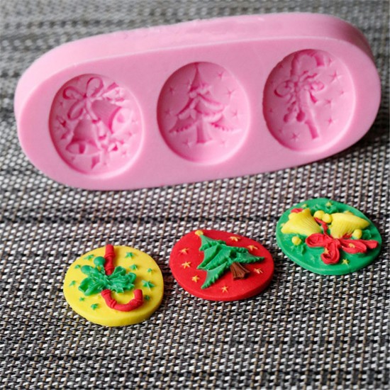 Christmas Tree Silicone Fondant Cake Mold Soap Chocolate Candy Decorating Mould