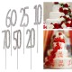 Sparkling Crystals Birthday Anniversary Number Cake Topper