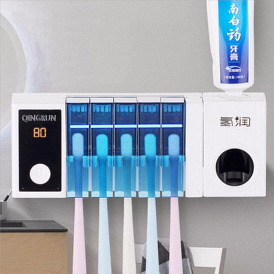 Multi-function UV Automatic Toothbrush Toothpaste Storage Rack Applicable For the US EU