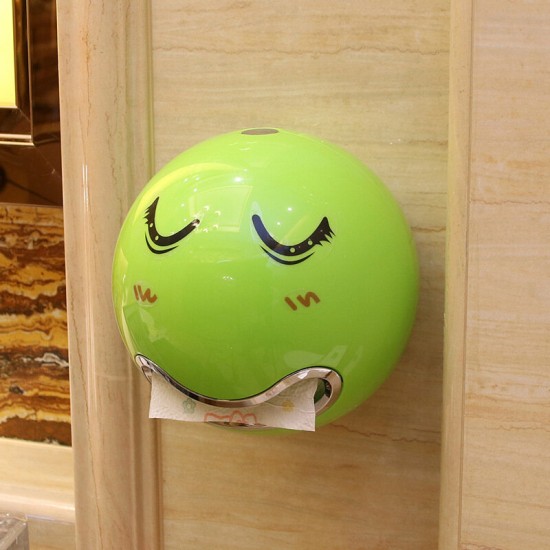 Cute Eyes Stickers Portable Cute Durable Wall Mounted Bathroom Paper Roll Holder Tissue Box