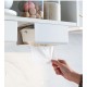 Japanese Style Portable Traceless Toilet Paper Holder Household Tissue Box Plastic Toilet Towel Holder-White