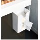 Japanese Style Portable Traceless Toilet Paper Holder Household Tissue Box Plastic Toilet Towel Holder-White