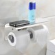 Stainless Steel Toilet Paper Double Roll Holder Bathroom Wall Mount Paper Shelf Holder Home