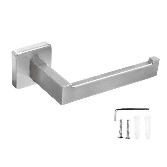 Stainless Steel Toilet Paper Holder Storage Shelf Wall Mounted Bathroom Rack