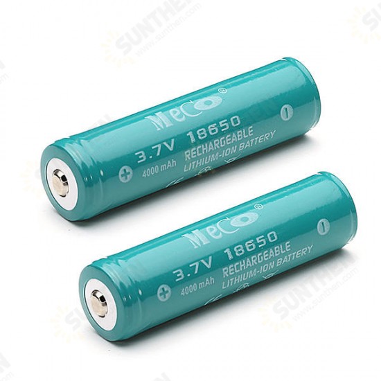 2PCS 3.7v 4000mAh Protected Rechargeable 18650 Li-ion Battery