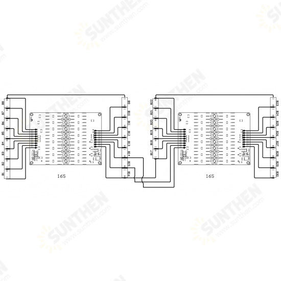 Active Equalizer Balancer 5A 12-16S Capacitive Li-ion Lifepo4 LTO Battery Equalizer Energy Transfer