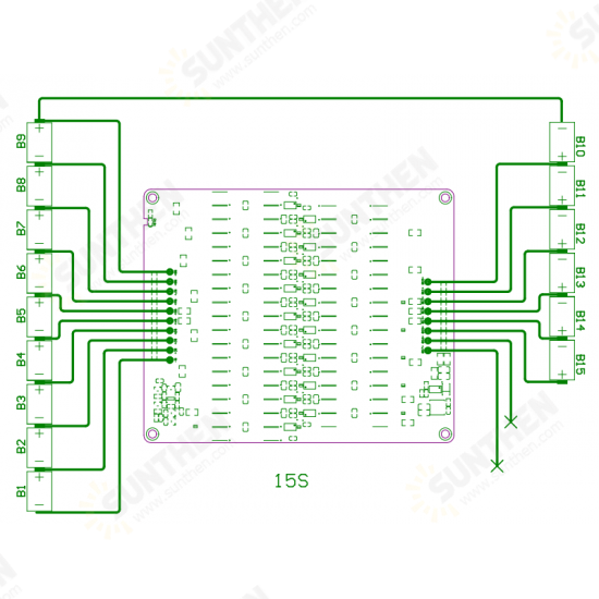 Active Equalizer Balancer 5A 12-16S Capacitive Li-ion Lifepo4 LTO Battery Equalizer Energy Transfer