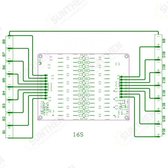 Active Equalizer Balancer 5A 12-16S Capacitive Li-ion Lifepo4 LTO Battery Equalizer Energy Transfer