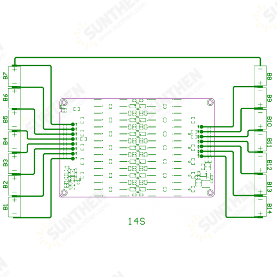 Active Equalizer Balancer 5A 12-16S Capacitive Li-ion Lifepo4 LTO Battery Equalizer Energy Transfer