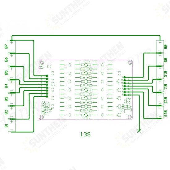 Active Equalizer Balancer 5A 12-16S Capacitive Li-ion Lifepo4 LTO Battery Equalizer Energy Transfer