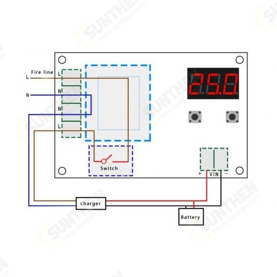 XH-M602 Digital Control Battery Lithium Battery Charging Control Module Battery Charge Control Switch Protection Board