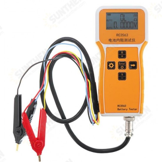 RC3563 Battery Internal Resistance Tester Battery Internal Resistance Tester Lithium Nickel Chromium Lead Acid Battery Test with Test Clips