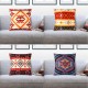 45x45CM Square Peach Skin Pillow Cover Retro Geometric Printing Pillow Case Home Waist Sofa Pillow Cover