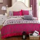 4pcs Polyester Fiber Sunny Mood Reactive Print Bedding Sets With Duvet Cover