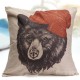 Animal World Cotton Linen Pillow Case Waist Throw Cushion Cover Home Sofa Decor