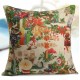 Christmas Santa Reindeer Cotton Linen Throw Pillow Case Sofa Car Gifts Cushion Cover