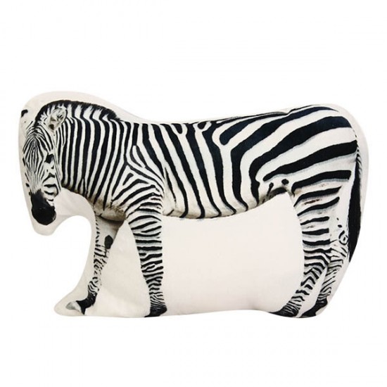 Creative 3D Cute Animal Tiger Zebra Gorilla Shape Throw Pillow Plush Soft Cushion Gift