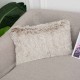 Cushion Long Hair Pillow Bedside Cushion Gradient Color Back Cushion Plush Pillowcase