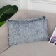 Cushion Long Hair Pillow Bedside Cushion Gradient Color Back Cushion Plush Pillowcase