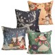 Cute Christmas Series Decorative Throw Pillow Case Square Sofa Office Cushion Cover