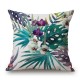 Decorative Throw Pillow Case Fashion Cotton Linen Tropical plant Flowers Grass Cushion Cover
