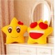 Funny Cute Lovers Yellow Star Throw Pillow Expression Soft Plush Sofa Car Office Cushion